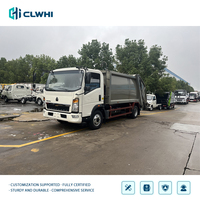 Nouveau camion compacteur de déchets Howo 4x2 6M³ 150HP Euro 6, mini camions compacteurs de déchets, camion compacteur de déchets Howo