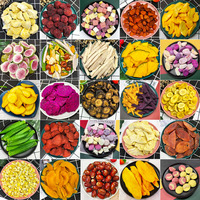 Vente en gros usine Mélange de fruits lyophilisés Banane Kiwi Figue Dattille Rouge Pomme Fraise Goût sucré Forme entière Naturel