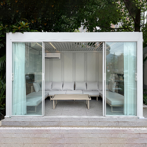 Pergola motorisée imperméable en aluminium à lames orientables, anti-ultraviolet, bioclimatique, pour jardin, patio, cour, divertissement en plein air - Product Image 3