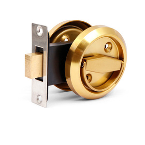 Recessed <strong>Door</strong> Lock Stainless Steel 304 Hidden Cup <strong>Door</strong> Handle Furniture Pulls Latch <strong>Knob</strong> Privacy Pocket <strong>Door</strong> Hotel Villa Use - Product Image 1