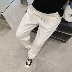 Pantalones de chándal elásticos y gruesos con forro polar para mujer, talla grande, N8224, verde, algodón, informales - Product Image 5