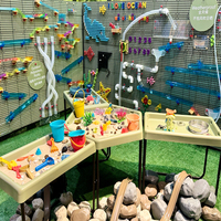 Mesa de Juego Sensorial Ajustable para Niños Pequeños, Multiusos, para Arena y Agua, para Uso en Interiores y Exteriores, KANGYA SS27, Capacidad de 100 kg