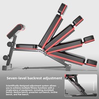 FDFIT Banc de musculation multifonctionnel pliable pour hommes, pour presse à haltères, abdominaux et curls, usage domestique