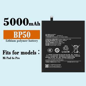 BP50 Mi Pad 6s Pro <span class=keywords><strong>Tablet</strong></span> cep telefonu kullanımı için büyük kapasiteli şarj edilebilir lityum pil stokta - Product Image 2