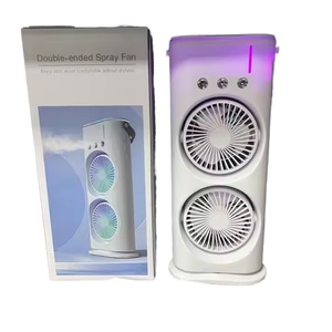 Ventilateur de refroidissement électrique portable pour la maison avec double pulvérisation, alimenté par USB, pour une utilisation sur le bureau ou en extérieur en été, ventilateur humidificateur - Product Image 4