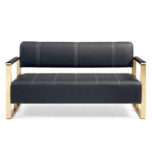 Juego de Sofás de Cuero Dorado de Diseño Moderno y Alta Calidad para Salón de Belleza, Barbería, Sala de Espera, Apartamento, Hotel, Villa - Product Image 1