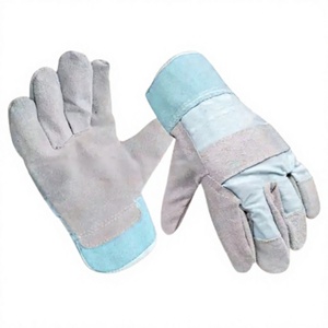 Guantes de Seguridad de Cuero Vacuno Canadiense Cómodos, Antideslizantes, Antiestáticos, con Puño de Seguridad, para Uso Industrial, Diseño Transpirable - Product Image 1