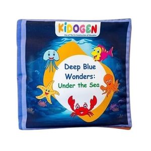 KIDOPEN Deep Blue Wonders Under The Sea Board Book pour enfants de 2 à 4 ans, livre d'apprentissage précoce en carton de 30 cm - Product Image 1