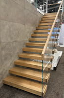 Escaliers flottants pour escalier Mono Stringer Invisible en bois moderne d'intérieur