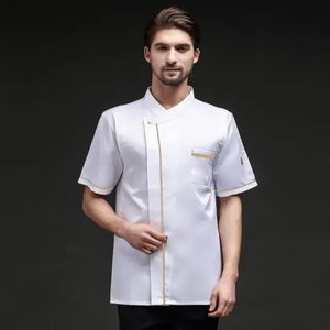 Abrigo de Chef de restaurante moderno de alta calidad unisex, chaqueta de Chef de cocina de manga larga con logotipo personalizado para Hotel - Product Image 5