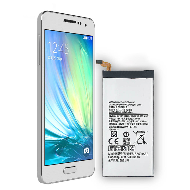 Replacement Battery Mobile Phone Battery EB-BA500ABE 2300mAh 3.8V for Samsung Galaxy A5 A500 2015 A500FU