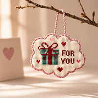 Boîte cadeau d'ornements en broderie pour vous, décoration suspendue personnalisable, cadeau fait main, surprise romantique, décoration