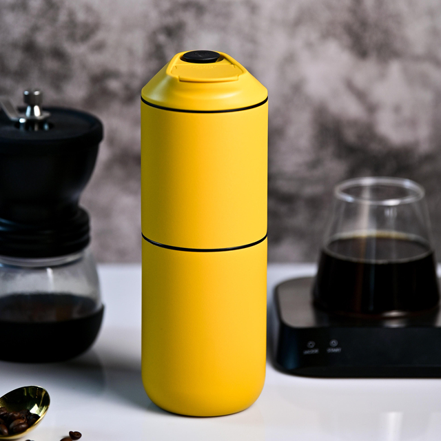 All-in-one Pour Over Coffee Maker Portable Electric Burr Coffee Grinder, Rechargeable Coffee Bean Grinder Conical Burr