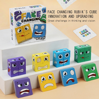 Jeu de cubes à expressions pour enfants, puzzle Montessori, blocs de construction, jouets éducatifs pour l'apprentissage précoce, jouet d'association pour enfants
