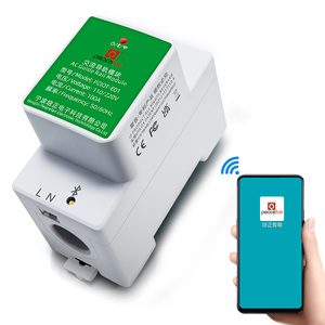 Peacefai Smart Life APP WiFi IoT Analyseur de puissance électrique <span class=keywords><strong>6</strong></span> <span class=keywords><strong>1</strong></span> AC Wattmètre Ampèremètre Monophasé Kwh Compteur Din Rail Compteurs d'énergie - Product Image 1