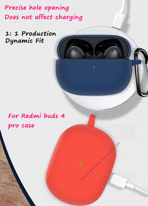 Nouvelle housse de protection antichoc pour écouteurs avec porte-clés pour étui pour casque Xiaomi Redmi buds 4 <span class=keywords><strong>Pro</strong></span> - Product Image 4