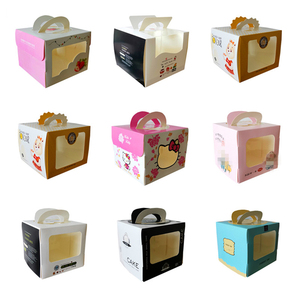 Ching <span class=keywords><strong>TA</strong></span> daur ulang makanan aman jendela transparan kotak kue dengan pegangan kustom cetak ukuran Bento gaya paket kue - Product Image 5