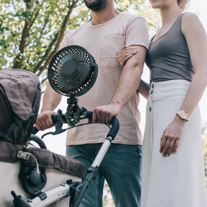 Ventilador Pequeño con Clip, Funciona con Batería, Desmontable, Recargable, con Rotación de 360°, Flexible, con Trípode, para Asiento de Coche o Cuna - Product Image 2
