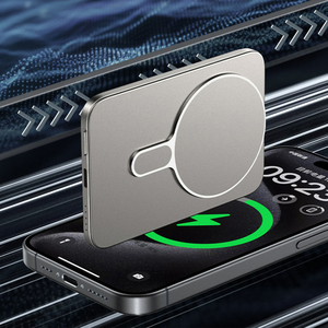 Мощный продукт, тонкий, быстрая зарядка, 10000 мАч, алюминиевый сплав, магнитная Беспроводная зарядка, внешний аккумулятор для телефона - Product Image 5