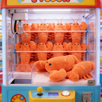 Fabricant de jouets en peluche Homard de dessin animé mignon, jouets en peluche en coton PP pour machines à griffes
