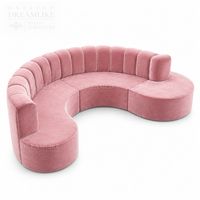 Sofá de Boda de Lujo en Terciopelo Blanco con Estructura de Acero Inoxidable Plateado, Sofá de Dos Plazas para Eventos en Interiores y Exteriores, Alquiler para Fiestas, Proveedor Mayorista
