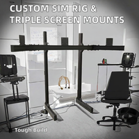 Support de sol personnalisé pour simulateur de course Sim Rig, pour écran simple/triple, support de moniteur, support de fixation pour écran TV, en alliage série 6063