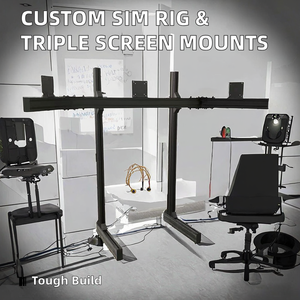 Support de sol personnalisé pour simulateur de course Sim Rig, pour écran simple/triple, support de moniteur, support de fixation pour écran TV, en alliage série 6063 - Product Image 2