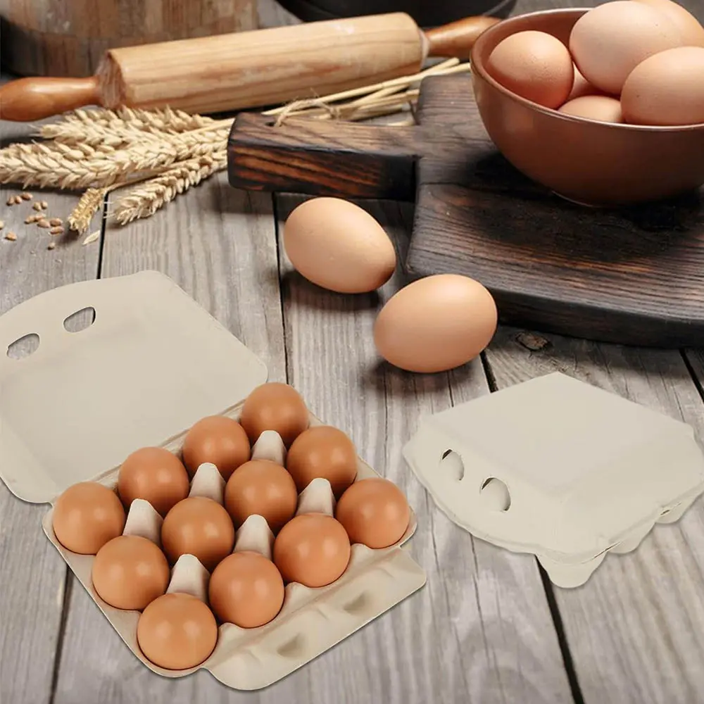 Cajas de diseño personalizado para 18 piezas de huevos, caja de huevos reutilizable, contenedor de almacenamiento de impresión al por mayor, caja de soporte de huevos de doble capa