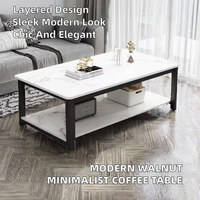 Tables basses modernes multi-niveaux en MDF et acier au design industriel pour salon et mobilier de maison