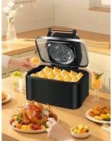 Four électrique domestique 12L HY, directement de l'usine, friteuse à air moderne 12L sans huile avec fenêtre de visualisation, nouveau style, vente en gros, personnalisable, expédition directe