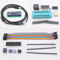 51 Kit Papan Pengembangan Mikrokontroler DIY, Modul Inti dan Komponen untuk Pembelajaran Penyolderan Kit Elektronik