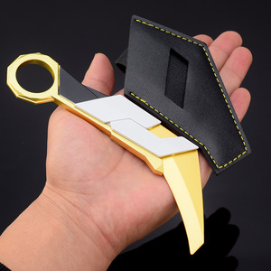 Modello di Arma in Metallo Completo Valorant Purple Gold Frenzy Claw Sword con Fodero in Pelle Pieghevole, Collezione <span class=keywords><strong>Anime</strong></span> - Product Image 2