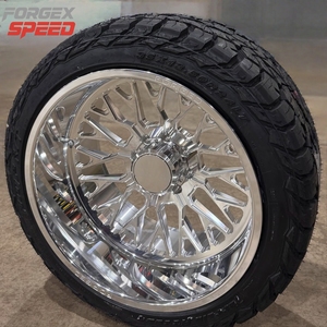 Rines FORGEX de 22x12, 24x14, 26x16, 28x16 y 30 Pulgadas, Profundos, Forjados, Todoterreno 4x4, 8x170, 8x180, 8x6.5, 6x5.5, Pulidos, para Camioneta Silverado - Product Image 1