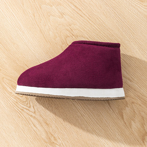 Home <b>Slippers</b> Cotton Thick Soled Warm Non Slip Flat Heel Solid Color For Adults Daily Use At Home - Product Image 3