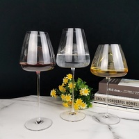Verre à vin blanc en cristal à fond plat à longue tige de luxe personnalisé ensemble de verres à vin pour mariage