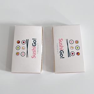 Boîte d'emballage de sushi logo personnalisé, boîte de plateau de sushi kraft jetable biodégradable boîte d'emballage de restauration rapide - Product Image 3