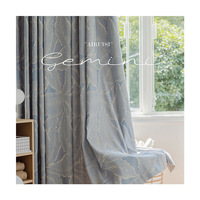 Rideaux Jacquard Haute Précision Style Français Luxe Rideau Occultant pour Chambre Salon Balcon