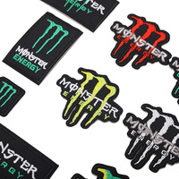 Prêt à expédier – Écussons brodés professionnels haute densité « Edgy Green Claw Mark Racing » pour vestes et chapeaux