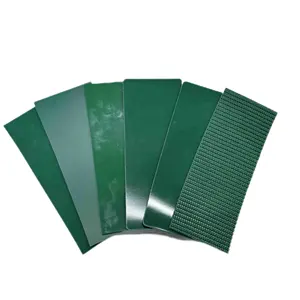 YONGLI, rollos de cinta transportadora de PVC de 2mm, verde oscuro, verde antiestático, mate, liso, 2 capas para transporte Horizontal
