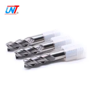 Fresa CNC sin recubrimiento de carburo sólido UNT Fresa de 3 flautas Flat End Mill para aleación de aluminio