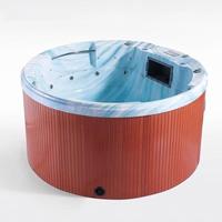 Baignoire intelligente de style américain en acrylique avec chauffage à température constante, massage par bulles et ondes, spa multi-personnes