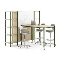 Table de formation rectangulaire mobile, bureau d'étude robuste pour l'école, le bureau et l'appartement