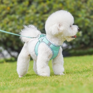 Tali kekang anjing peliharaan, beberapa warna untuk anjing luar ruangan dapat disesuaikan kotak-kotak reflektif Harness rompi tali untuk anak anjing - Product Image 5