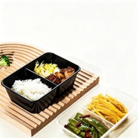 Barquettes bento jetables en PP sans BPA, design multi-compartiments sans mélange de saveurs, contenants alimentaires pour la préparation des repas