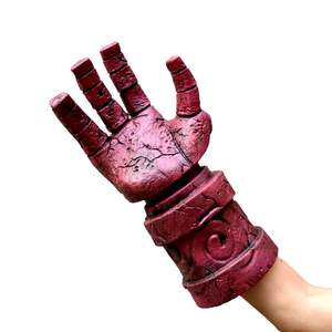 Masque en latex intégral pour homme <span class=keywords><strong>Hellboy</strong></span> Cosplay, gants de super-héros, accessoires de fête d'Halloween, couleur personnalisée écologique pour adulte - Product Image 1