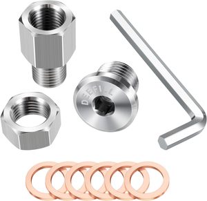 JXSS26001 Tapón <span class=keywords><strong>de</strong></span> Drenaje Magnético <span class=keywords><strong>de</strong></span> Acero Inoxidable para <span class=keywords><strong>Aceite</strong></span> <span class=keywords><strong>de</strong></span> Transmisión M14x1.5, Perno <span class=keywords><strong>de</strong></span> Drenaje Universal con Arandelas y Llave - Product Image 1