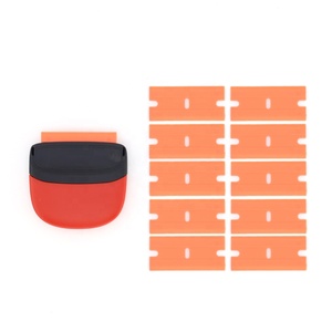 Wholesale Custom Logo Plastic Razor Blades Scraper Window Cleaning Scraper Mini Hair Extension Tape Remover Scraper