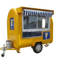 Kiosque de cuisine mobile complet, mini chariot à desserts, remorque à café, camion de restauration pour boulangerie, bubble tea, snack et crème glacée en fibre de verre