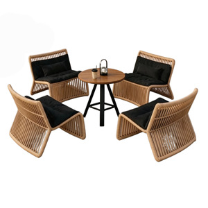 Mesas y Sillas <span class=keywords><strong>de</strong></span> Exterior Resistentes al Viento Estilo Influencer para Patios, Jardines, Cafeterías, Bares, Tiendas <span class=keywords><strong>de</strong></span> Té con Leche y Locales <span class=keywords><strong>de</strong></span> Bebidas - Product Image 5