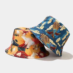 New Summer <strong>Bucket</strong> <strong>Hats</strong> with 8 Cartoon Pattern Prints <strong>Cheap</strong> and Versatile for Fishing Casual Outdoor Travel Use - Product Image 3